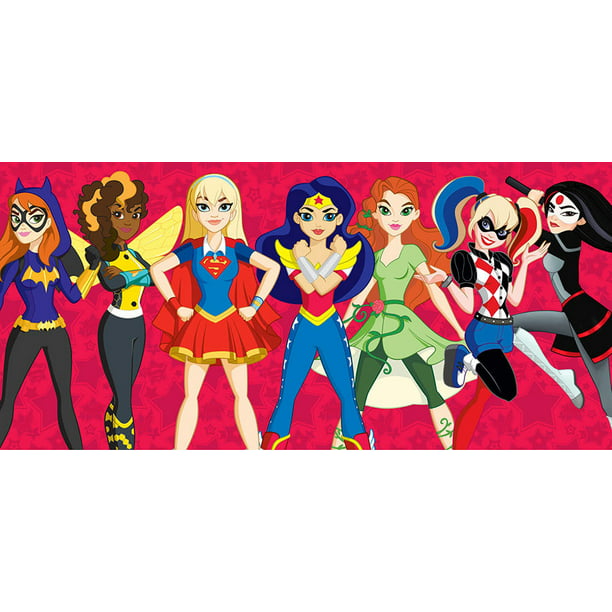 DC GIRL SUPERHERO PERSONALIZED EDIBLE ICING CAKE TOPPER'S VARIOUS SIZES